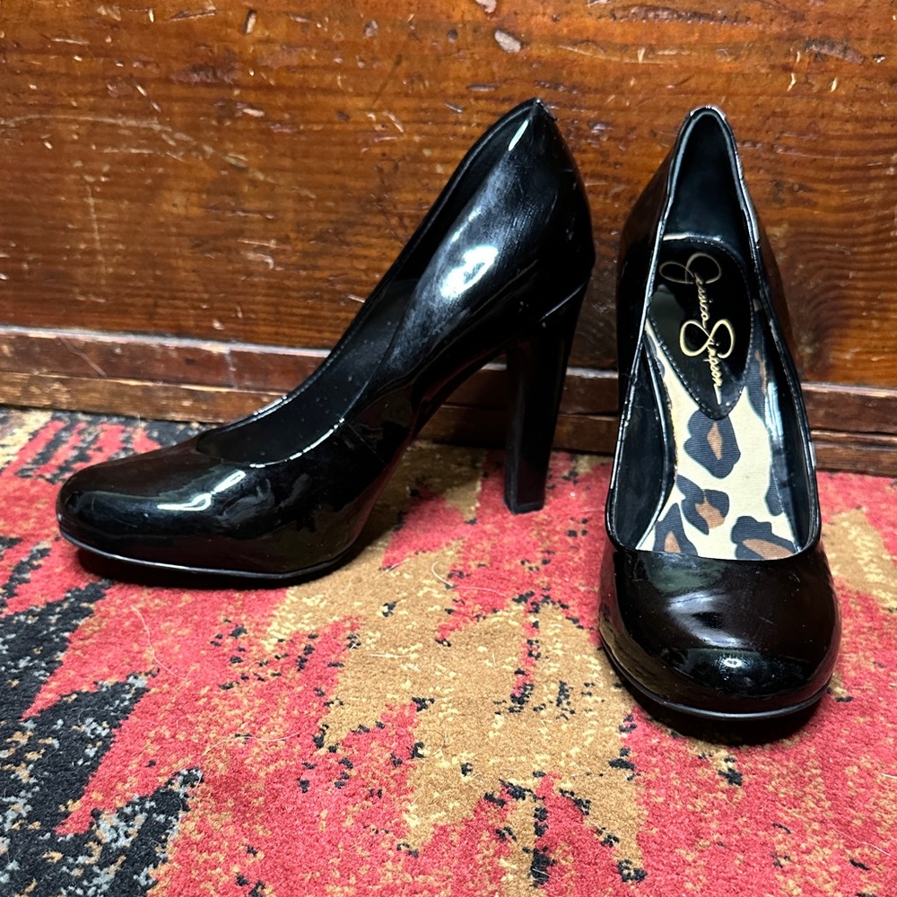 Black Patent Leather Women's Heels